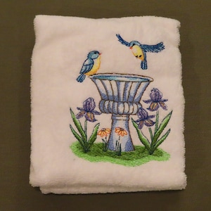 Mixed Designs Machine Embroidered Bathroom Hand Towels
