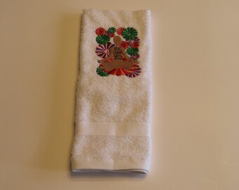 Machine Embroidered Kitchen Tea Towels