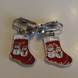 Dangling Clip-On Charm Earrings with Rhodium Earring Clips