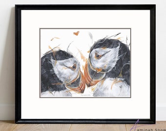 Homebirds- limited edition print (puffins)