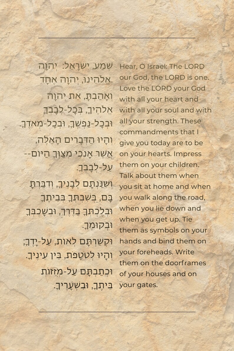 EUEAVAN Collana Shema Israel In Ebraico – Ciondolo Preghiera Giudaica, Acciaio Inossidabile, Regalo Donne