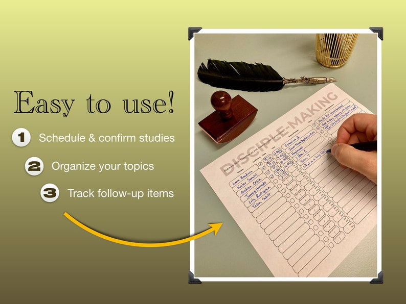 Printable Tracker for Disciple-making and Home/personal Bible Study ...