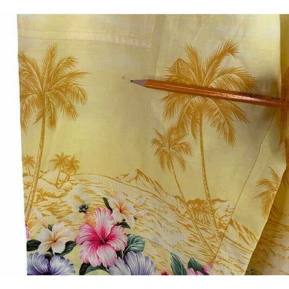 Nalu Wahine Hawaiian Pants XS  30" Waist Yellow B… - image 6