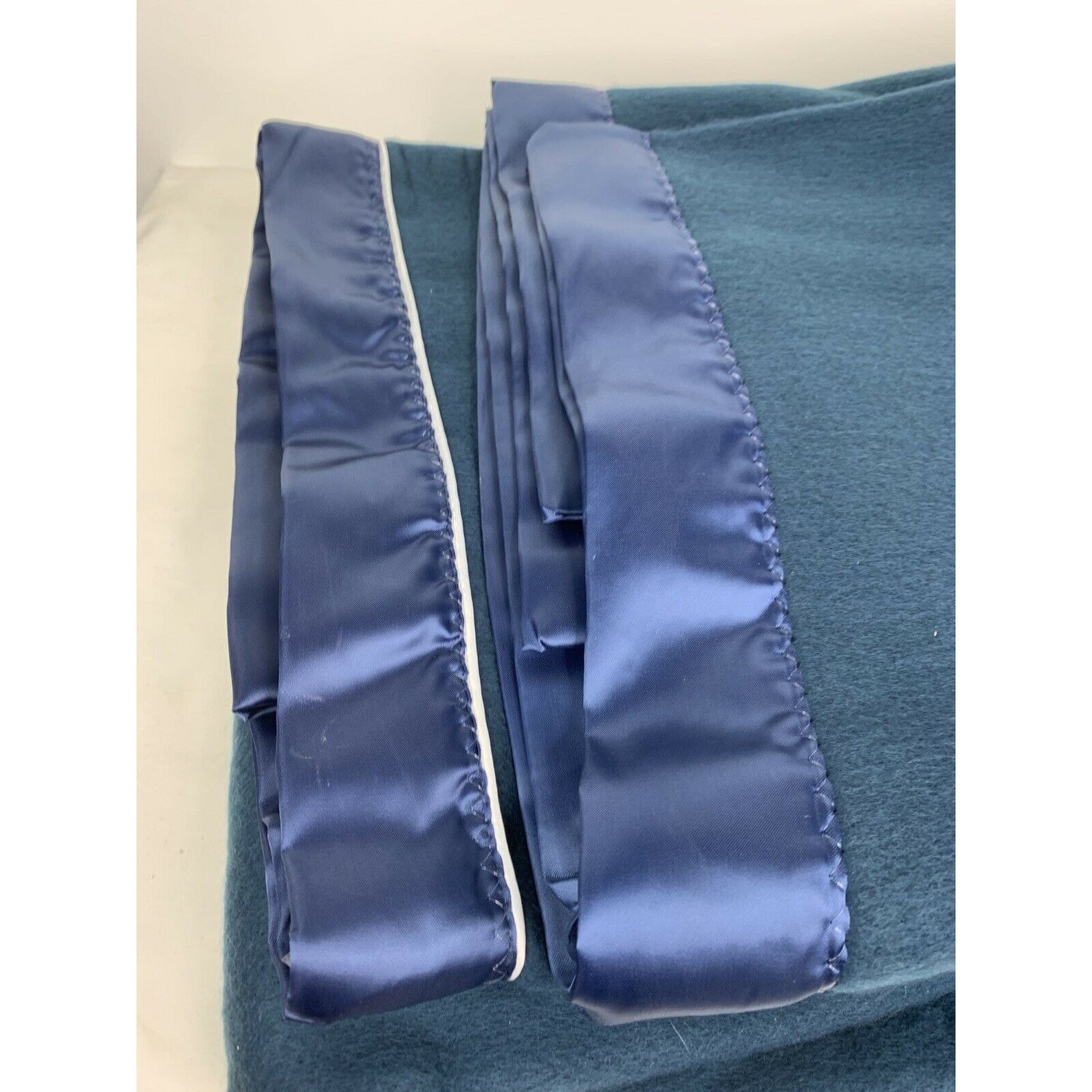 Acylic Blanket With Satin Trim New Navy Blue 76 x 88 Inches Etsy