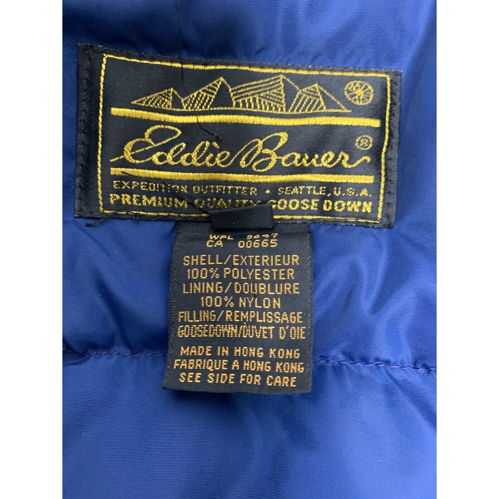 Vintage Eddie Bauer Goose Down Jacket Small Petite Red Blue Zip Snap Quilted Etsy UK