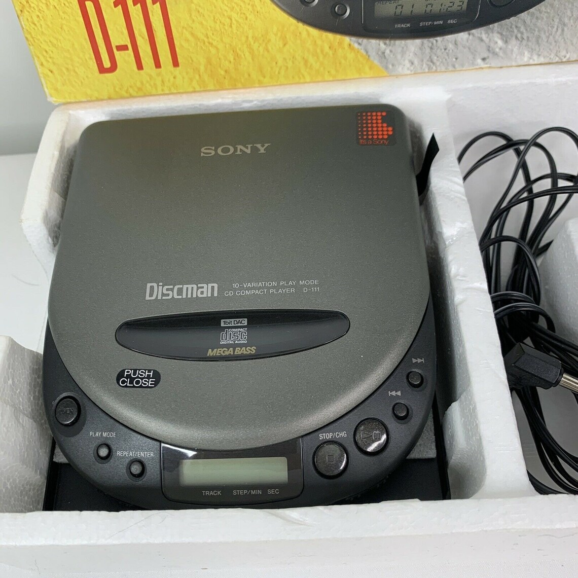 Sony Discman D111 Mega Bass Compact Disc Player With Original Etsy