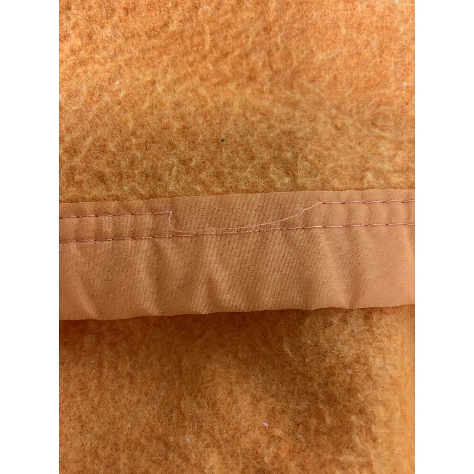 Vintage 70's Acrylic Blanket Satin Trim 0range Twin 67 W x Etsy