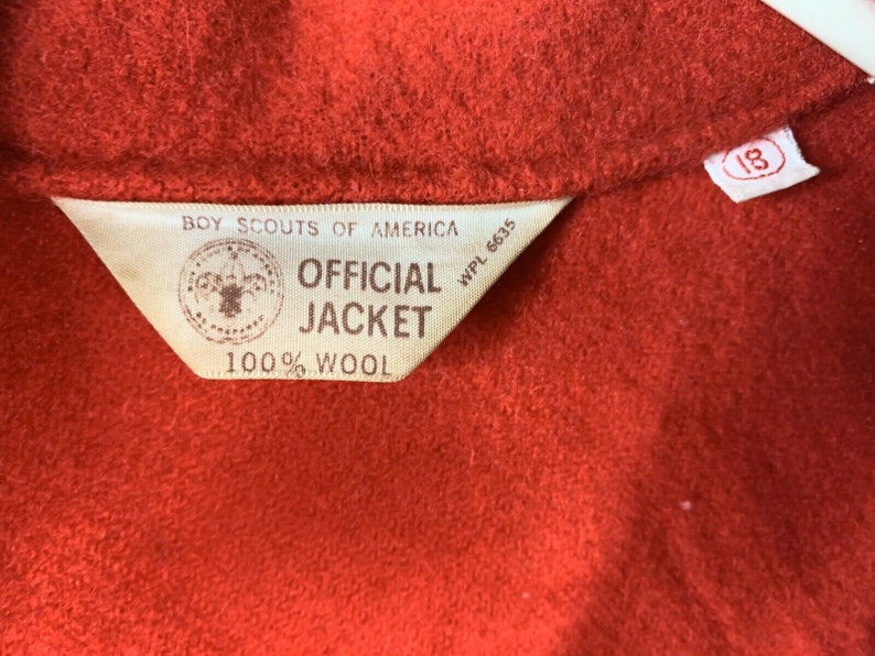 Vintage 70/'s BSA Boy Scouts America Red Wool Jacket Order of the Arrow Size 18