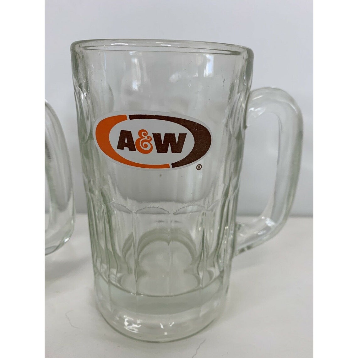 A & W Root Beer Mugs 1960's Set of 4 Orange Brown White Etsy