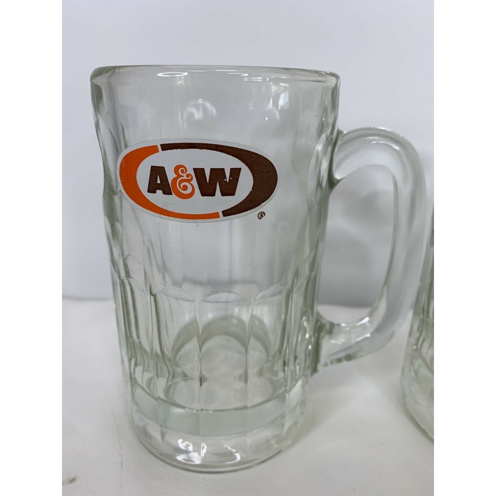 A & W Root Beer Mugs 1960's Set of 4 Orange Brown White Etsy