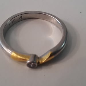 Ring platinum diamond platinum diamond ring size EU 56 US 7.5