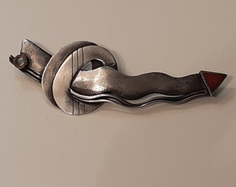 Künstler Brosche Artist Silver Brooch