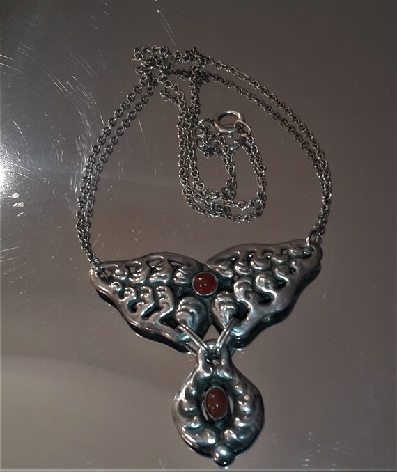 Jugendstil Collier Dänemark mit Bernstein