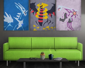 Creation Trio Poster Set: Dualga, Palkia, Giratina Kunstdrucke