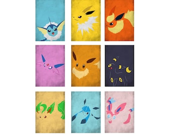 Let's Go! ピカチュウ&イーブイ ポスター A3 11x17 - Etsy 日本