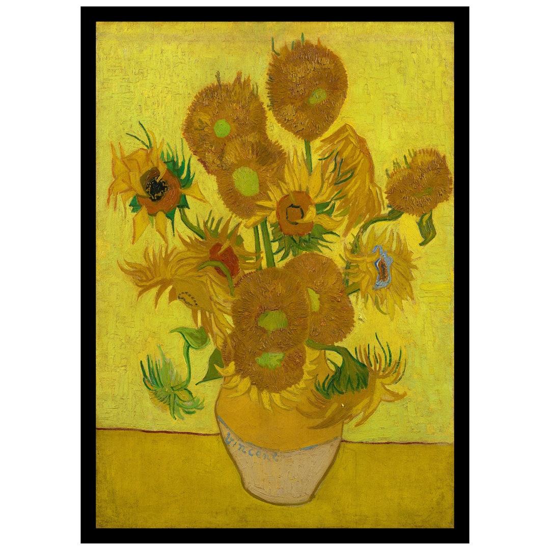 Vincent Van Gogh Sunflowers Print Poster Wall Art Etsy