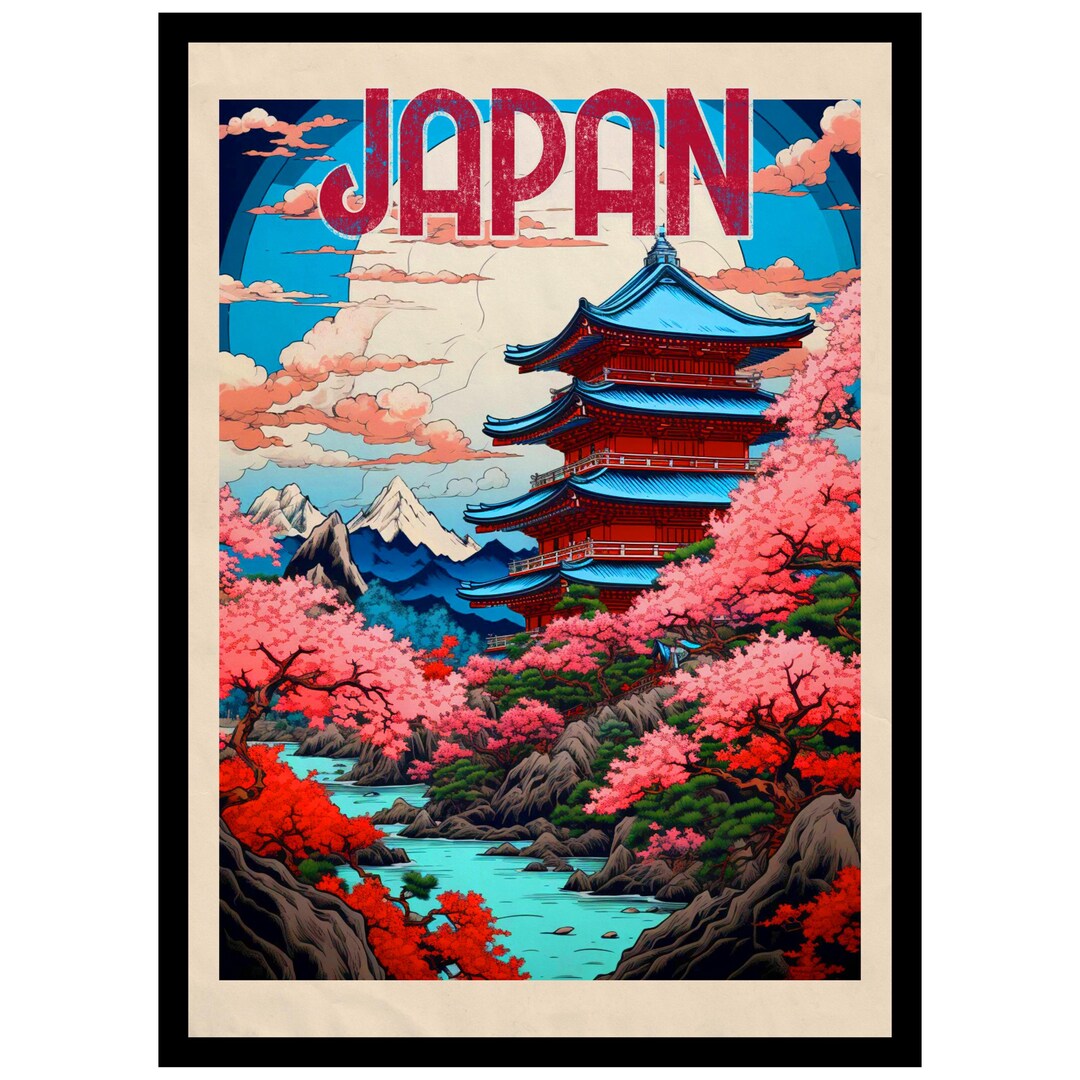 Japan Travel Poster Japanese Travel Print Art - Etsy UK