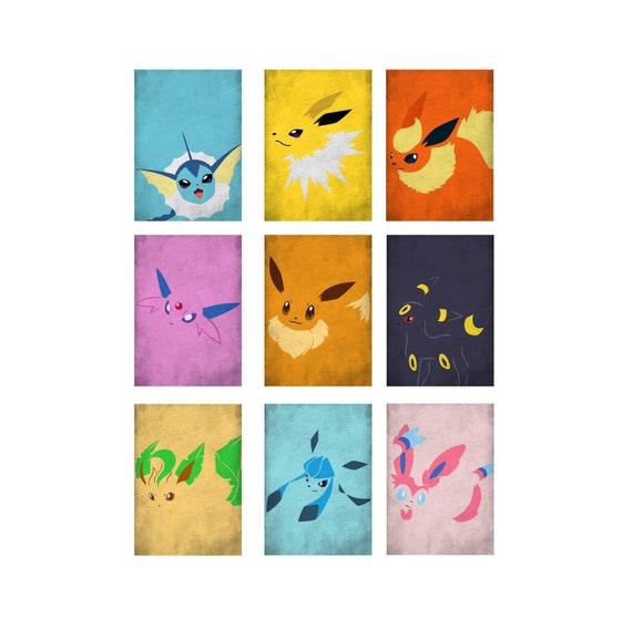 Poster Pokémon - Eevee Evolutions, Wall Art, Gifts & Merchandise