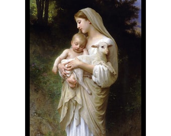 William-Adolphe Bouguereau L'Innocence Stampa Poster Wall Art Bouguereau L'Innocenza