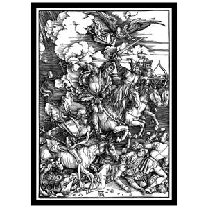 Albrecht Dürer Four Horsemen of the Apocalypse Print Poster Wall Art
