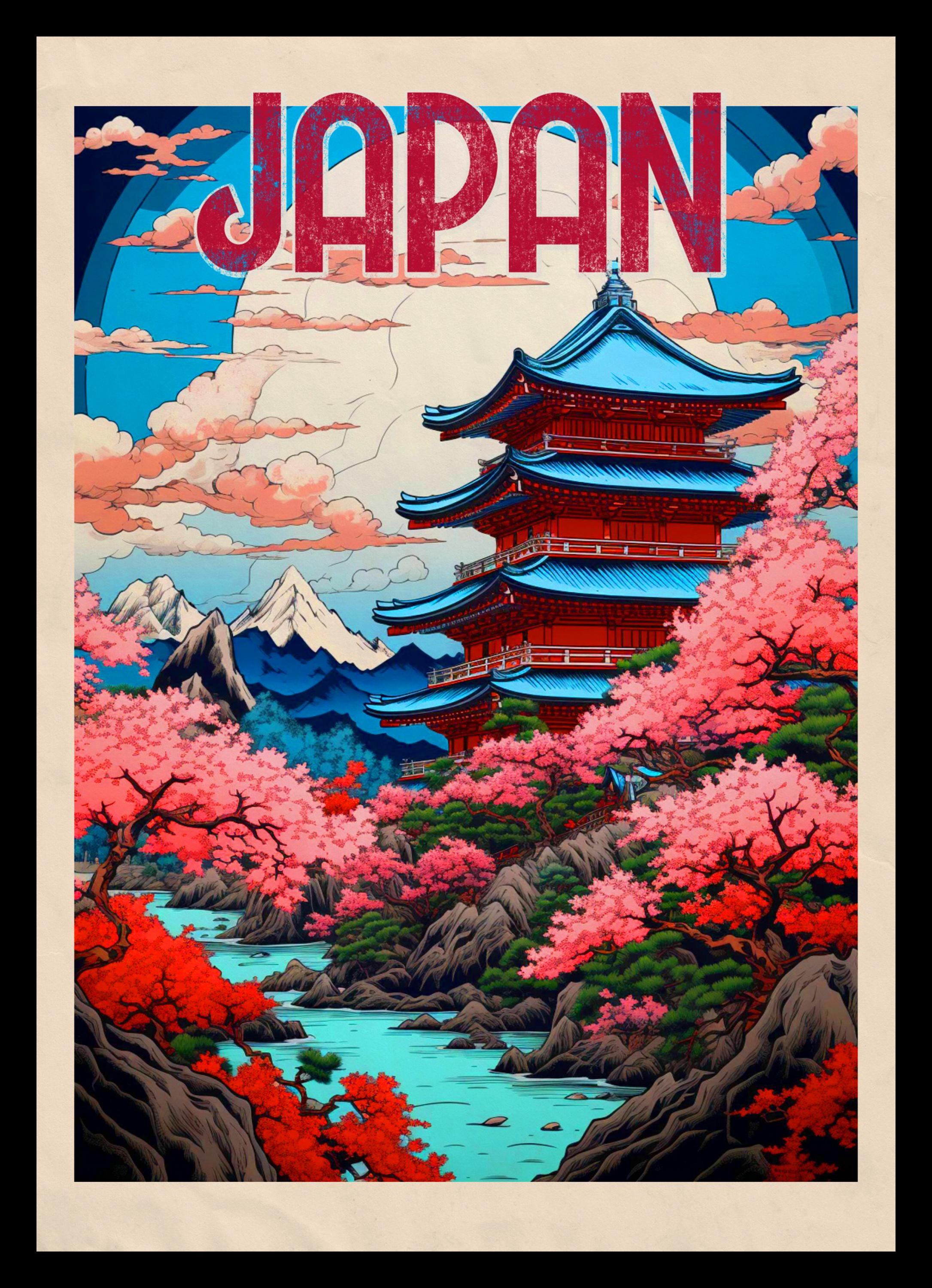 Japan Travel Poster Japanese Travel Print Art - Etsy UK