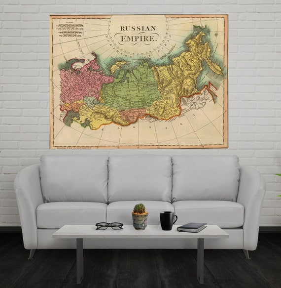 1812 Map of Russian Empire Poster Old Russian Empire Map | Etsy