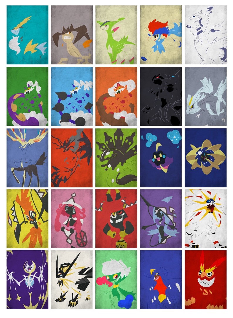 Custom Pokemon Poster Set, Choose Your Own Art Prints - Etsy