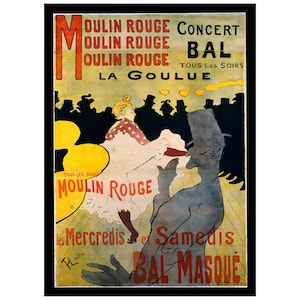 Henri de Toulouse Lautrec - Moulin Rouge La Goulue imprimir cartel arte de la pared