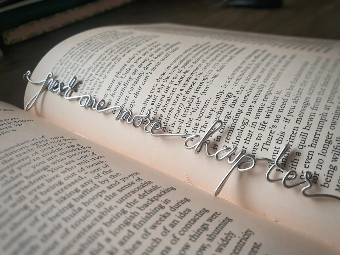 Just One More Chapter Wire Bookmark With Beaded Star Charm - Etsy
