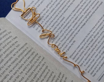 Tea cup Wire Name, Tea Wire Name, Personalized Wire, Tea Cup Wire Bookmark, Tea Lover Gift, Bridesmaid Gift, Gift for her, tea wire bookmark