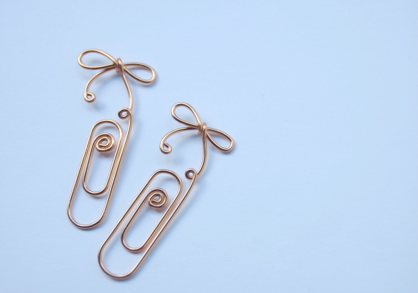 Bow Wire Paper Clips Bow Paper Clips Bow Planner Clips Bow Etsy