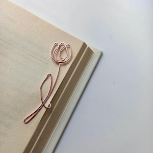 Tulip Wire bookmark, Decorative Tulip bookmark, Flower Bookmark, Tulip Decorative Paper Clip, Tulip bookmark, tulip planner clip