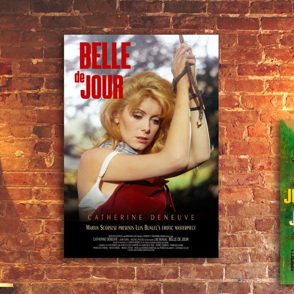 BELLE DE JOUR con Catherine Deneuve capolavoro di Luis Buñuel 1967 - Poster