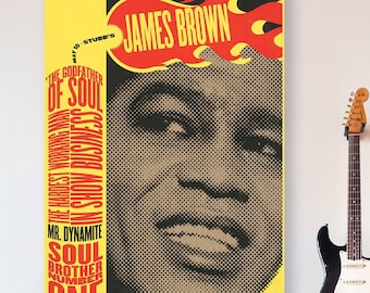 James Brown en concert, Mr Dynamite ou le Parrain de la soul - Poster 70 × 100 cm - 28 x 40 pouces