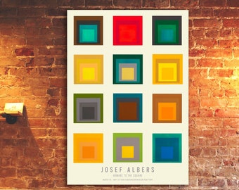 Josef Albers Homage to the Square - Neue Kunst, Bauhaus Abstract Art 1956 - Poster