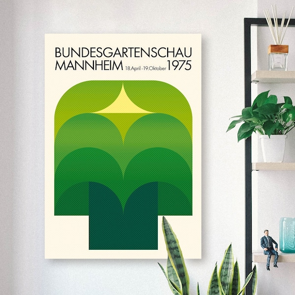 Bundesgartenschau, salon international du jardin - Mannheim 1975 - Poster