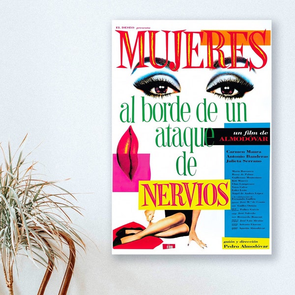 Femmes au bord de la crise de nerfs - 1988 Pedro Almodóvar - Poster du film