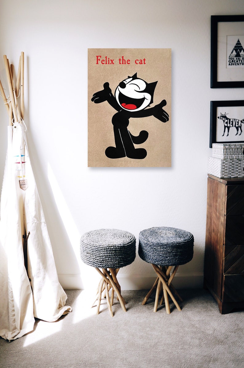 Felix The Cat Famous Cartoon Character Who Never Lost His Cool Poster Felix The Cat Famous Cartoon Character Who Never Lost His Cool Poster