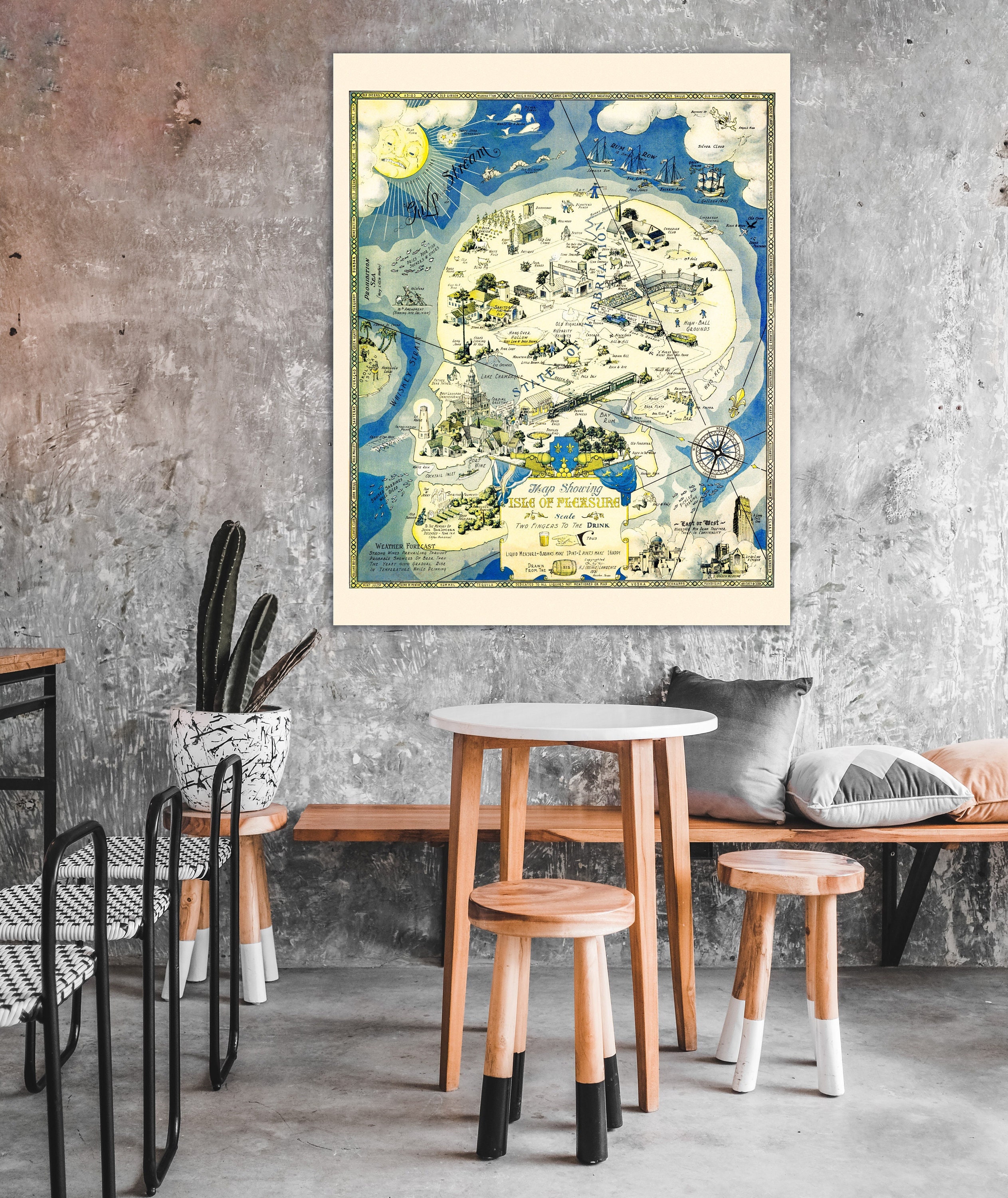 Map Showing the Isle of Pleasure INSTANT DOWNLOAD - Etsy
