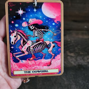 Nieuwigheid Tarotkaartornament "The Cowgirl"