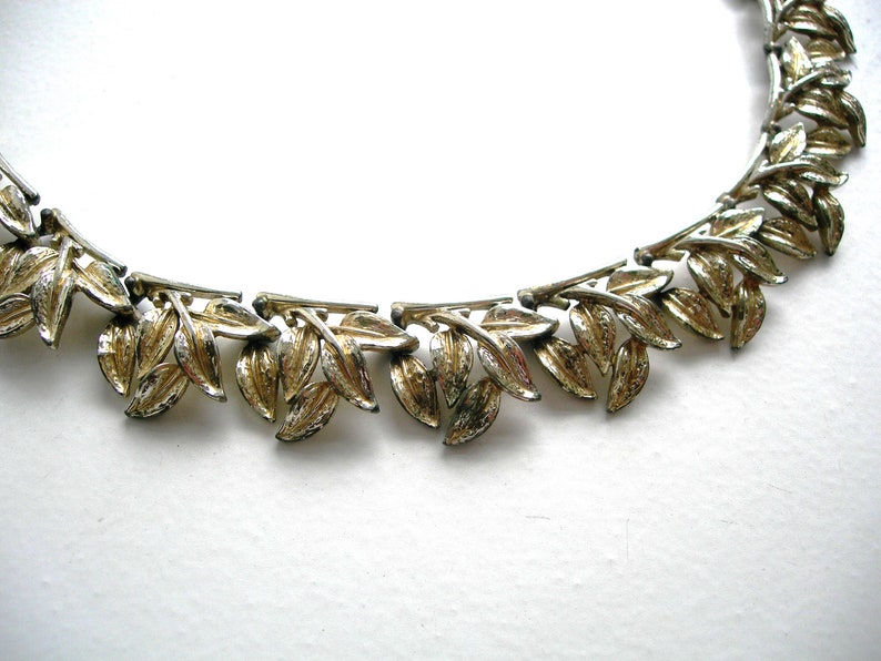 necklace,silver tune,vintage,linked Art Deco