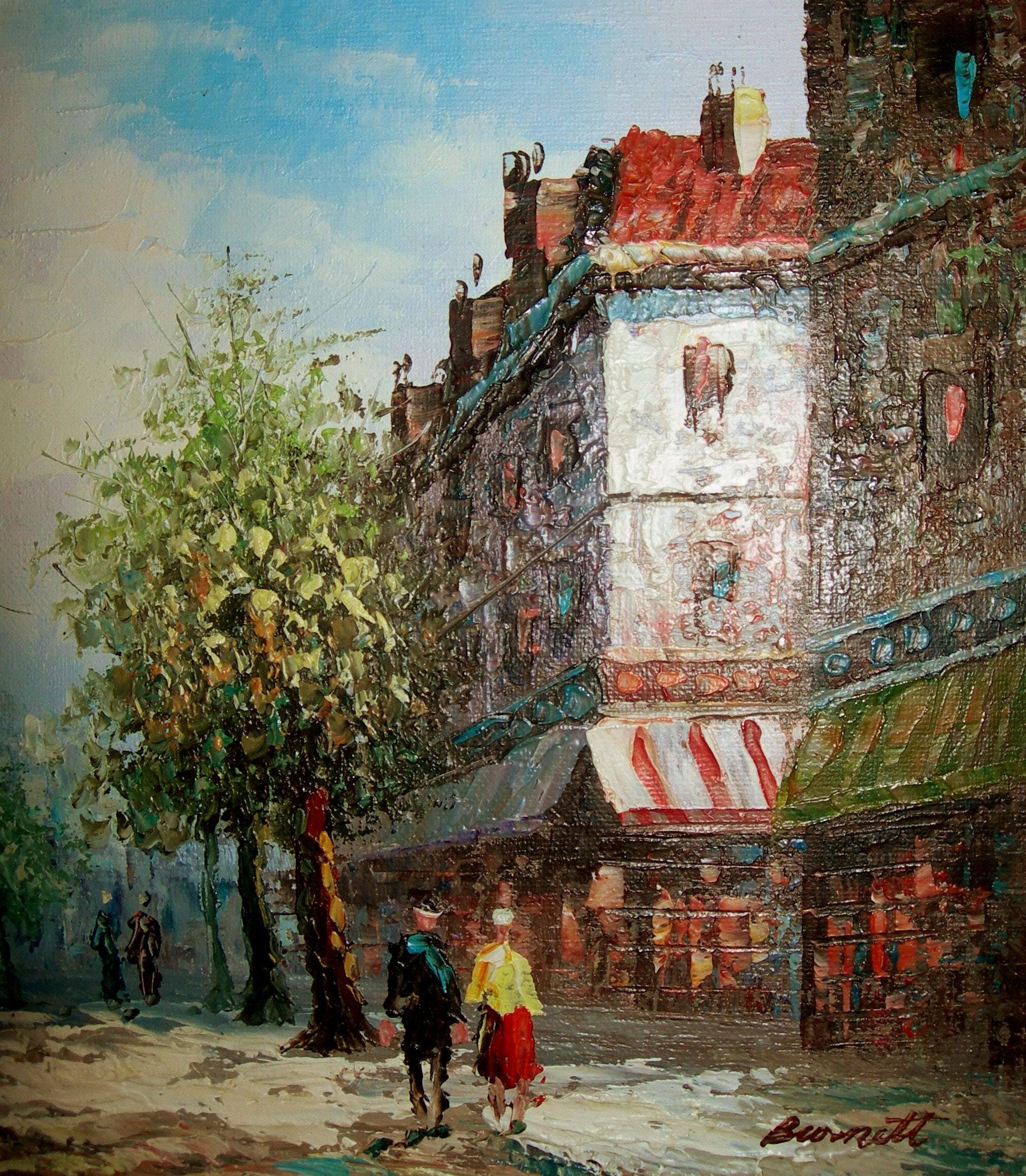 パリのオリジナル油絵アーティストキャロライン・バーネット