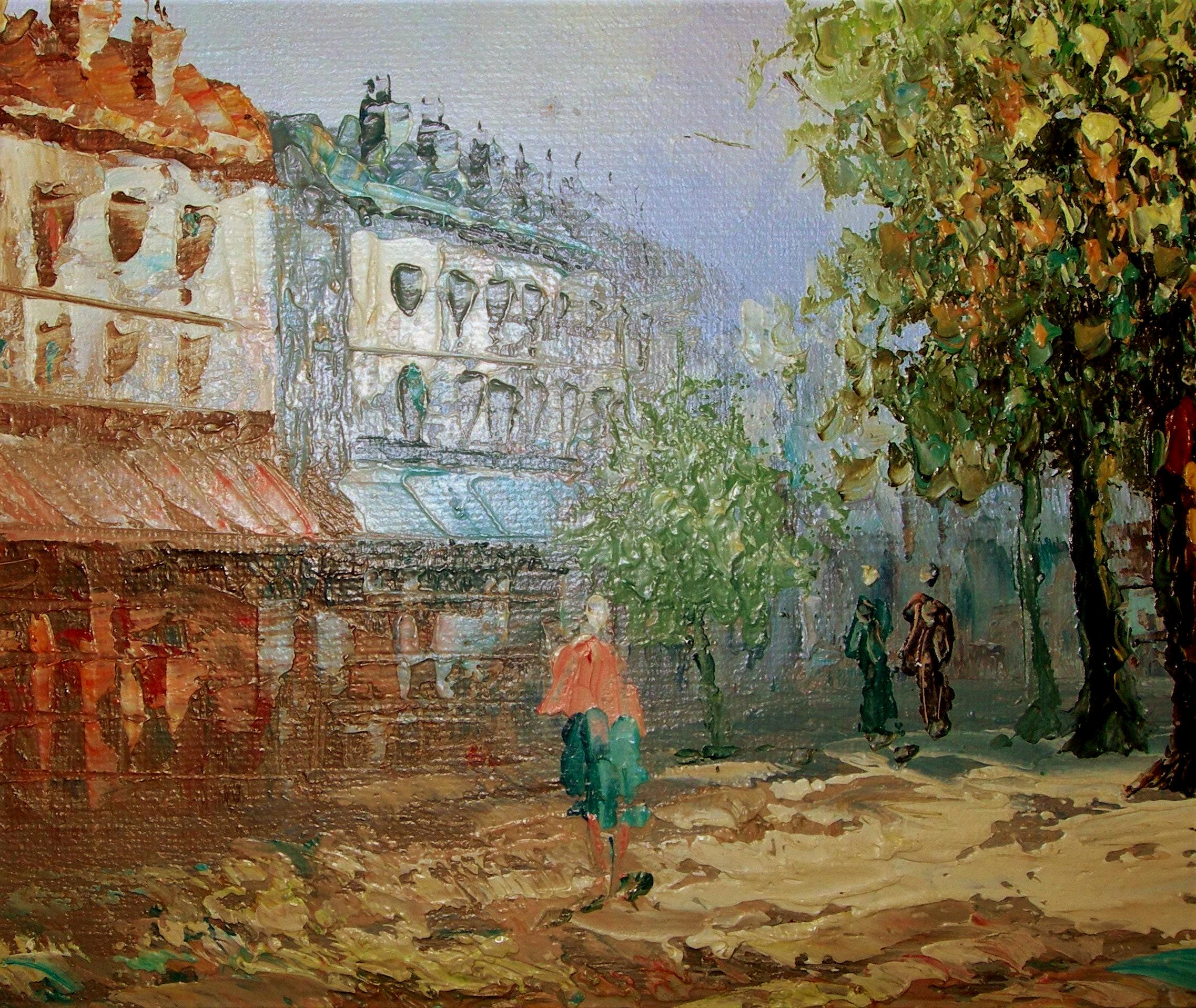 パリのオリジナル油絵アーティストキャロライン・バーネット