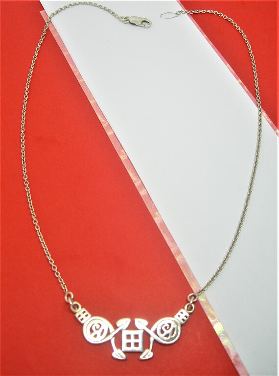 Art Deco Sterling silver Bib necklace R Mackintos… - image 3
