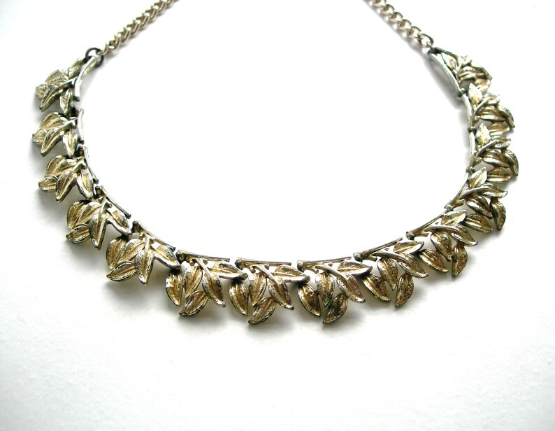 necklace,silver tune,vintage,linked Art Deco