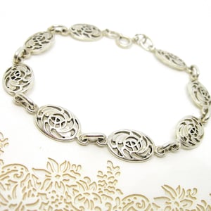 Sterling SILVER BRACELET MACKINTOSH design vintage