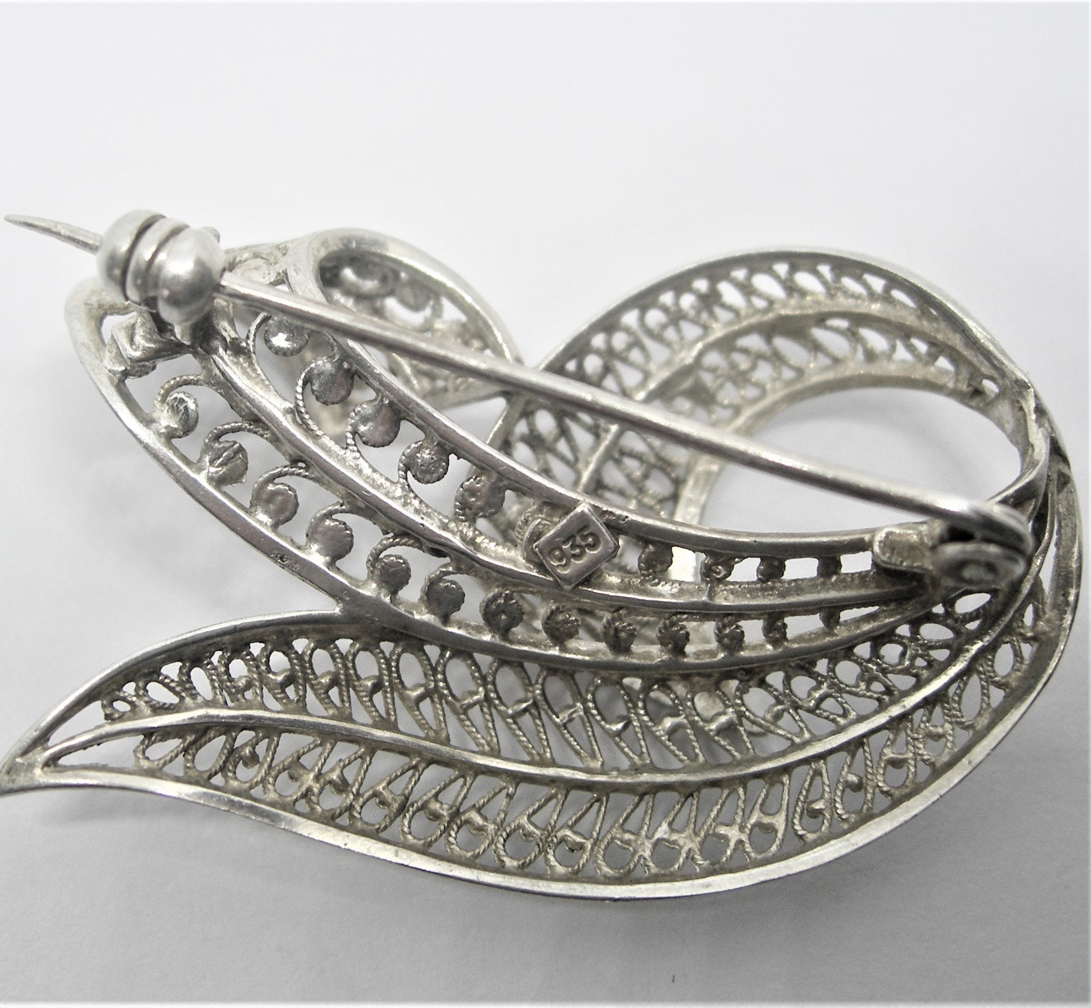 Sterling SILVER FILIGREE BROOCH Modernistic Art Designed - Etsy UK