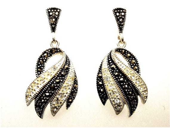 Sterling silver sparkling earrings PROM JEWELLERY