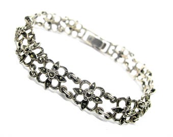Sterling silver bracelet with marcasite vintage