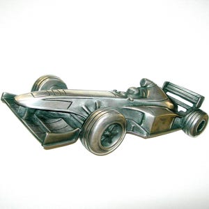 RACING CAR METAL Sculpture relief for the wall